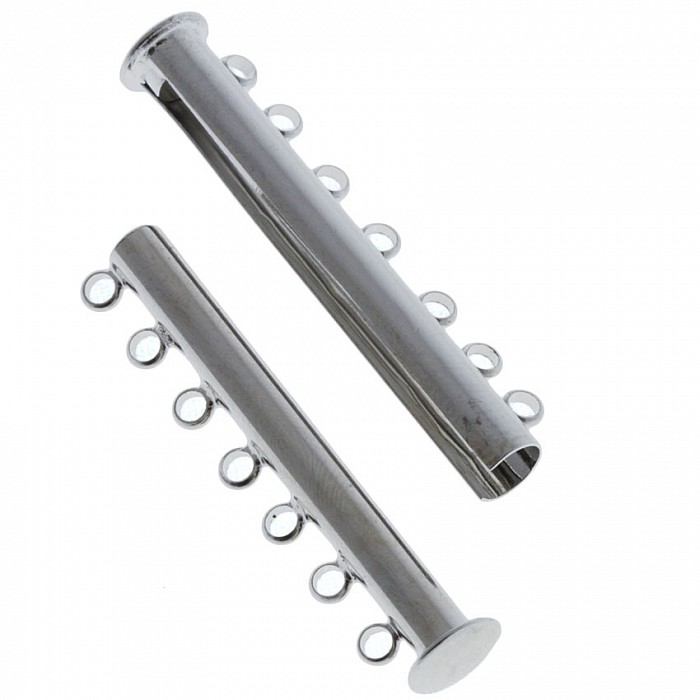 Magnetické zapínání sedmiřadé platinové 40 mm 1 set