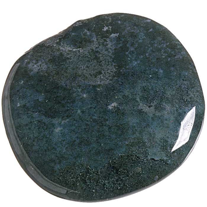 Mechový achát, tromlovaná placička 41 mm