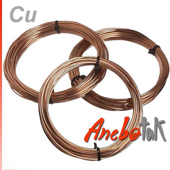 Měděný drát surový měkký, 5 mm (1 bm)