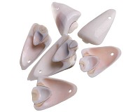 Mušlové korálky 29-40 mm, (4 ks)