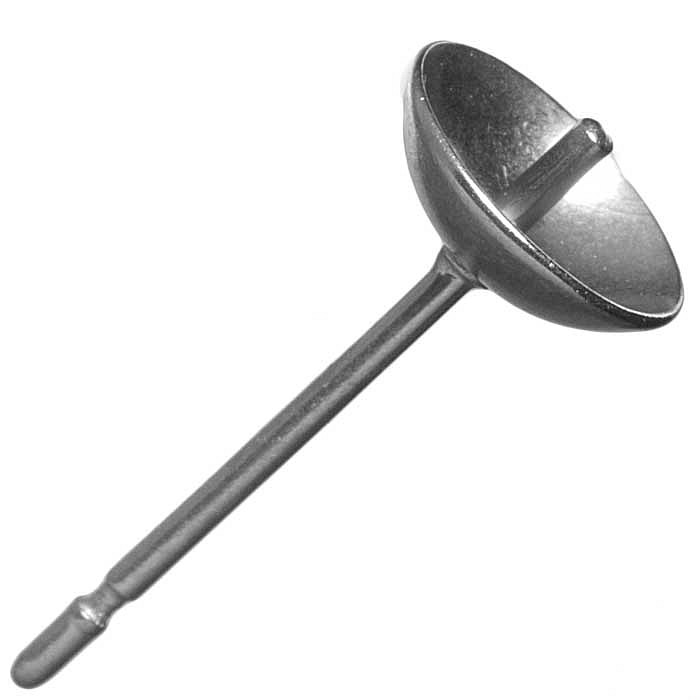 Náušnicové dříky s kaplíkem, 14x6x0,7 mm (10ks)