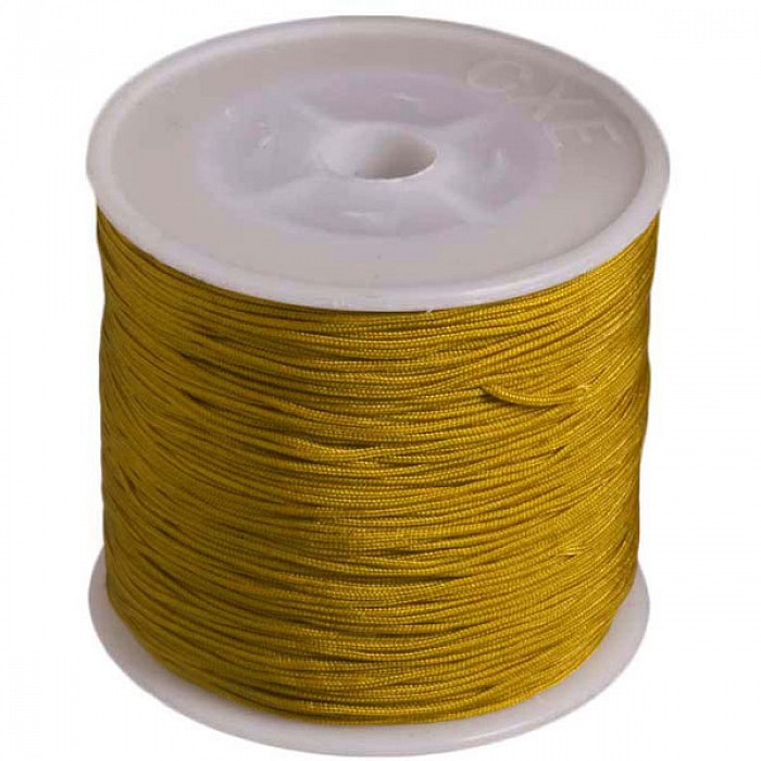 Nylonová šňůrka zlatá, 1 mm (5m)