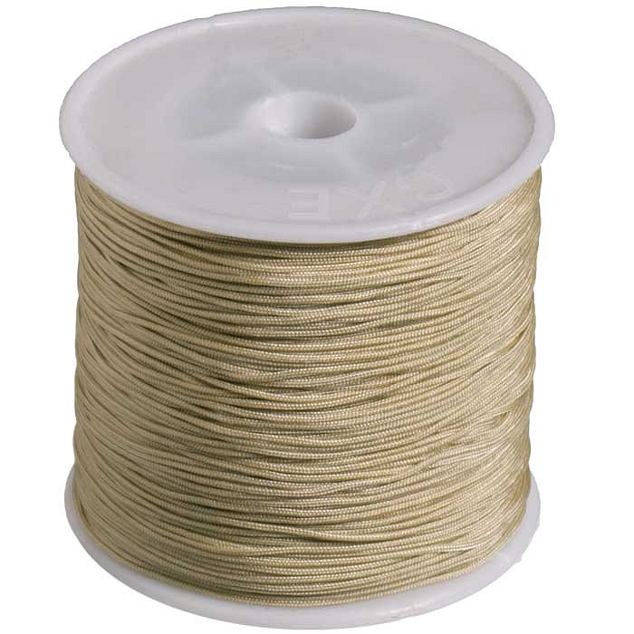 Nylonová šňůrka béžová, 1 mm, cívka (90 m)