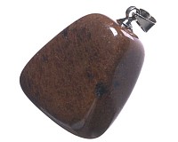 Obsidián mahagonový, přívěsek s očkem