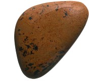 Obsidián mahagonový, tromlovaná placička 40 mm