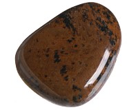 Obsidián mahagonový,  vrtaný přívěsek 25 mm