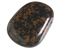 Obsidián mahagonový,  vrtaný přívěsek 27 mm