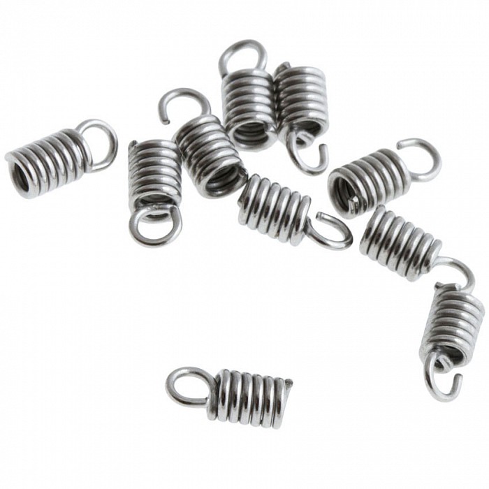 Ocelová pružinková koncovka, 3,5x8mm (10ks)