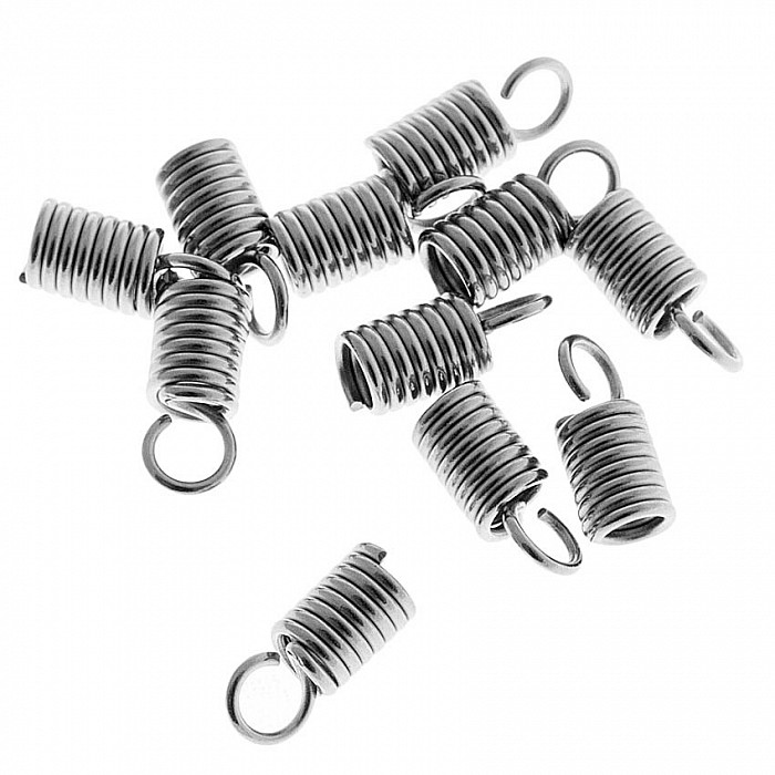 Ocelová pružinková koncovka, 5x11 mm (10 ks)