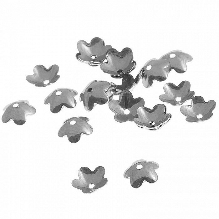 Ocelový kaplík, 6x6 mm (50 ks)