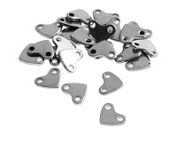 Ocelový konektor srdce, 5,6x7x1mm (5ks)