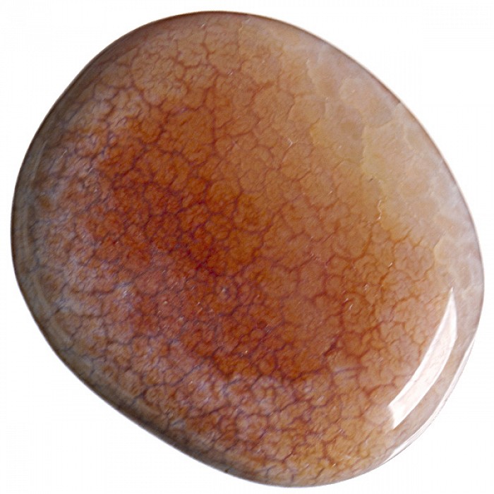 Ohnivý achát, tromlovaná placička 43 mm