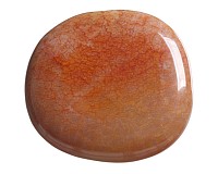 Ohnivý achát, tromlovaná placička 42 mm