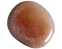 Ohnivý achát, tromlovaná placička 43 mm