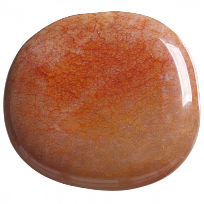 Ohnivý achát, tromlovaná placička 42 mm