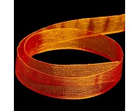 Organzová stuha oranžová, 10 mm, 5 m