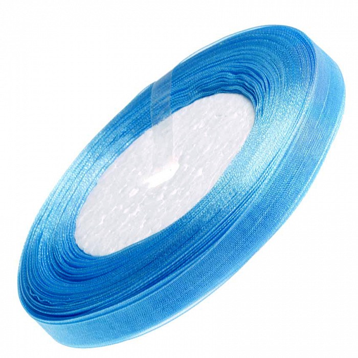 Organzová stuha modrá, 10 mm, 5 m