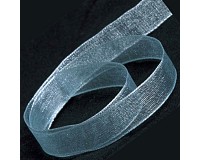 Organzová stuha světle modrá, 10 mm, 5 m