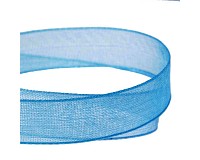 Organzová stuha modrá, 10 mm, 5 m