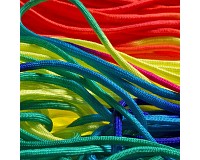 Outdoorová šňůra duhová, 4mm (1m)