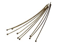 Ozdobný nýt starozlatý, 60x0,7 mm (20 ks)