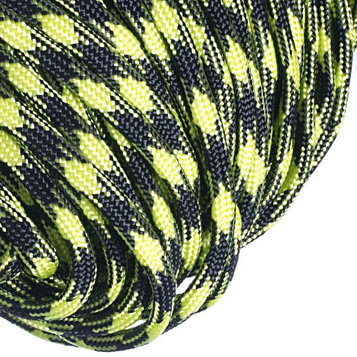 Parakord, outdoorová šňůra žlutočerná, 4mm, 1m