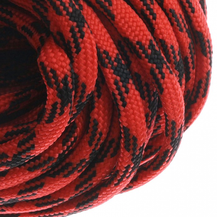 Parakord, outdoorová šňůra červenočerná, 4mm, 1m