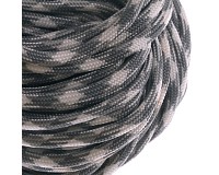 Parakord, outdoorová šňůra šedobílá, 4mm, 1m