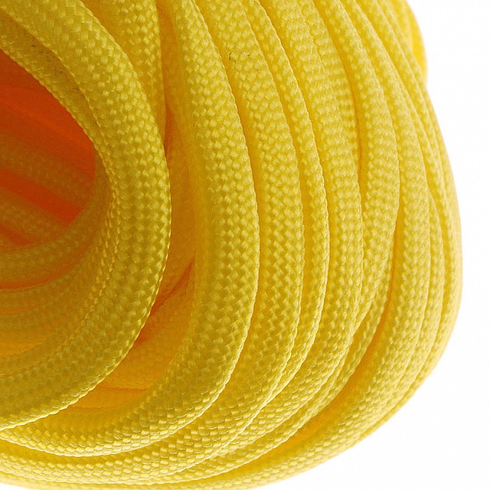 Parakord, outdoorová šňůra žlutá, 4mm, 1m