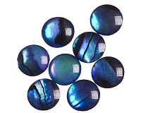 Paua mušle kabošony, 6 mm (2 ks)