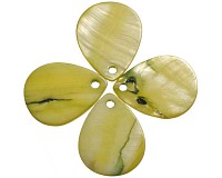 Perleťové přívěsky - kapka, 18x23 mm (4 ks)