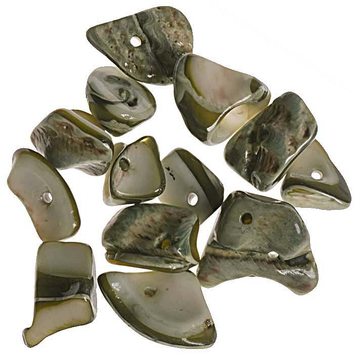 Perleťové zlomky zelené, 9-15 mm (15 g)