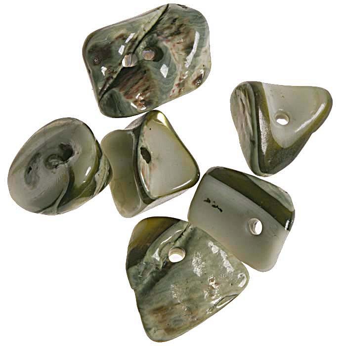 Perleťové zlomky zelené, 9-15 mm (15 g)