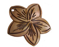 Perleťový  květ hnědý , řezba 42 mm