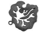 Přívěsek černý list, 30x28 mm (2 ks)