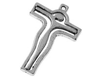 Přívěsek platinový kříž, 39x25 mm (2 ks)