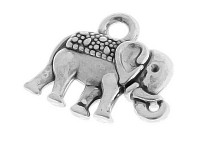 Přívěsek platinový slon, 14x12 mm (4 ks)
