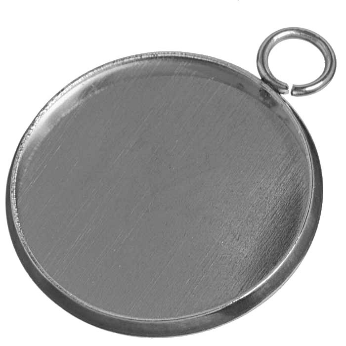 Přívěsek s lůžkem z nerez oceli, 20/18 mm (2 ks)