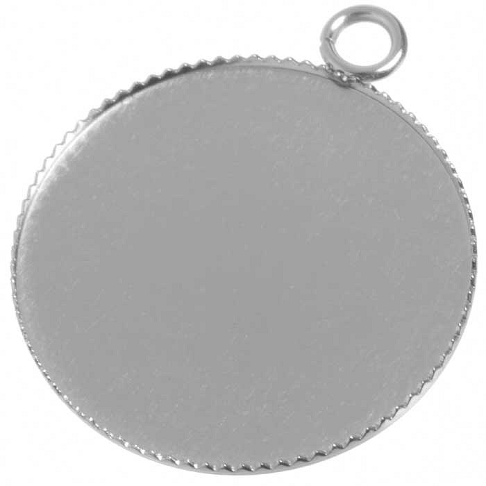 Přívěsek s lůžkem z nerez oceli, 26/25 mm (2 ks)