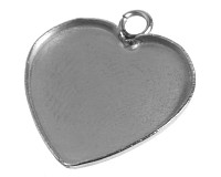 Přívěsek s lůžkem z nerez oceli, 20/19 mm (2 ks)