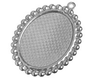 Přívěsek s lůžkem z nerez oceli, 25x18 mm (2 ks)