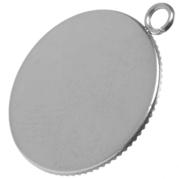 Přívěsek s lůžkem z nerez oceli, 26/25 mm (2 ks)