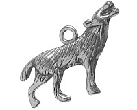 Přívěsek starostříbrný - vlk, 26x18 mm (2 ks)