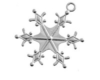 Přívěsek stříbrný-vločka, 25 mm (4 ks)