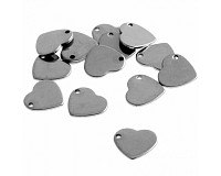 Přívěsek z nerez oceli, 6x5,5x1 mm (4 ks)