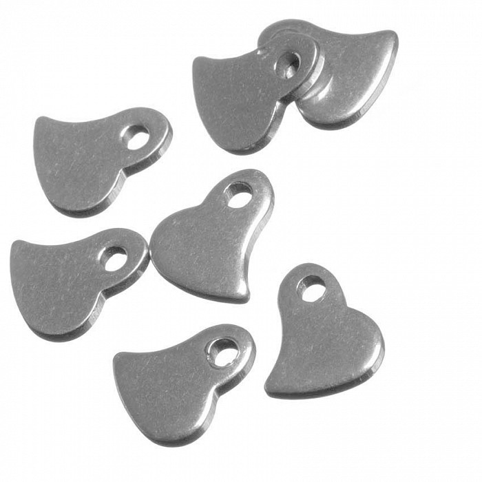 Přívěsek z nerezové oceli, 6,5x6x1mm (4 ks)