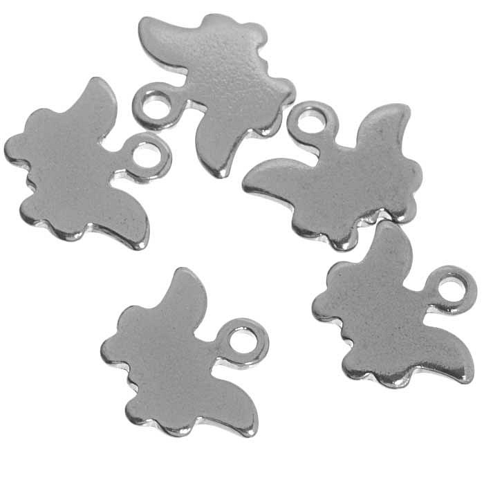 Přívěsek z nerezové oceli, 8x9 mm (6 ks)