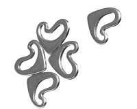 Přívěsek z nerezové oceli, 9,5x9,5x1mm (4 ks)