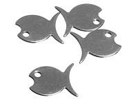 Přívěsek z nerezové oceli, 15x12,5x1mm (4 ks)