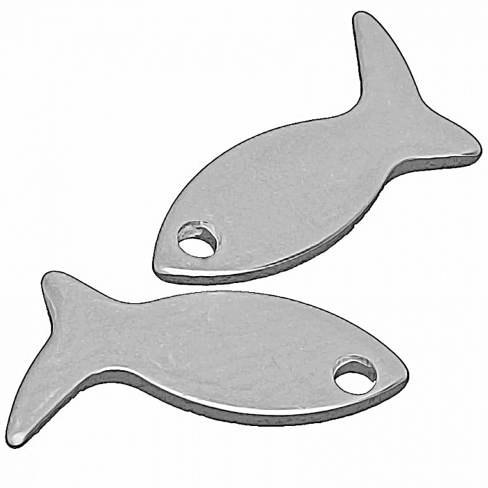 Přívěsek z nerezové oceli, 12x6x1 mm (5 ks)